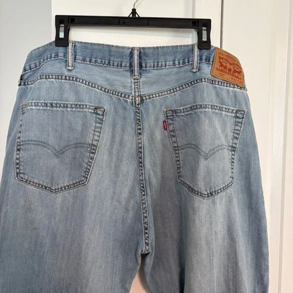Levi's 505 Jeans Mens W42 L30 Blue Denim Straight Leg Cotton Casual - Picture 8 of 11